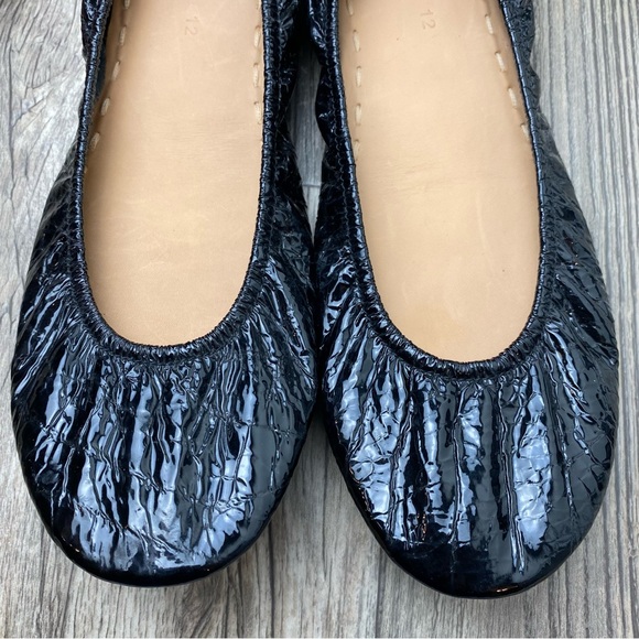 Tieks Obsidian Black Flats Size 12 - Picture 2 of 9